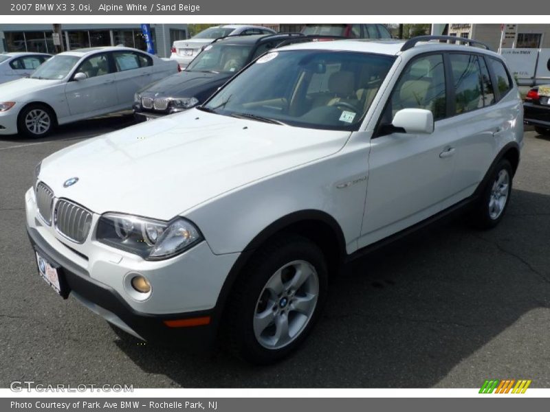 Alpine White / Sand Beige 2007 BMW X3 3.0si
