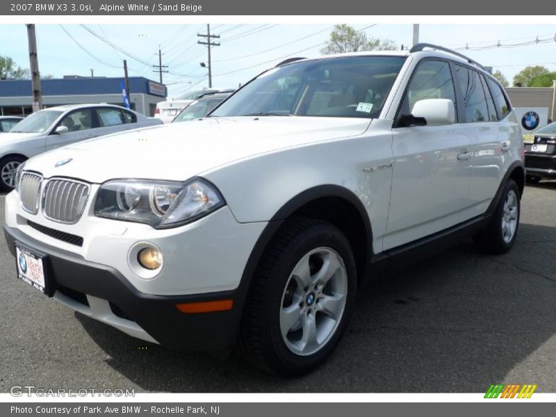 Alpine White / Sand Beige 2007 BMW X3 3.0si