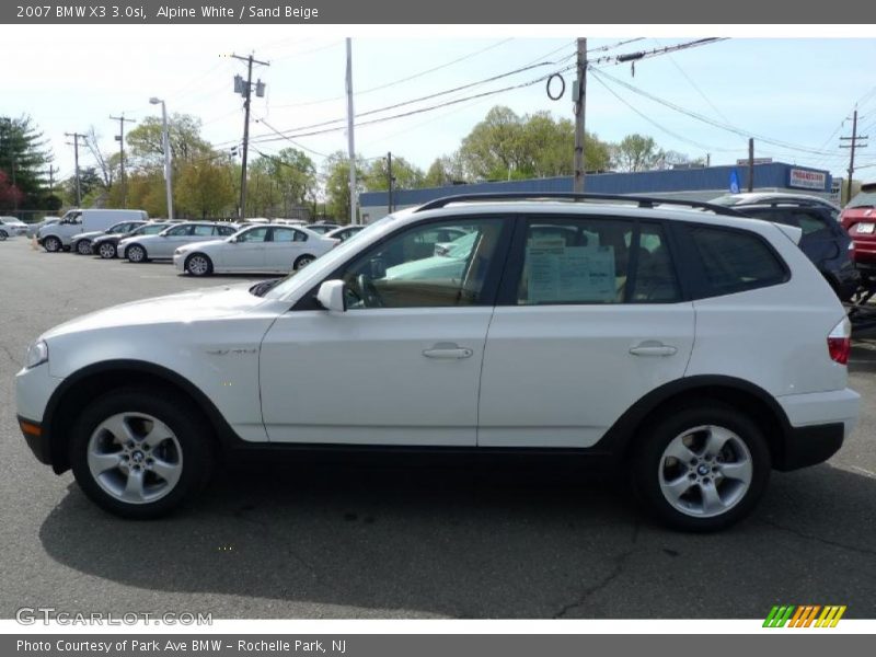 Alpine White / Sand Beige 2007 BMW X3 3.0si