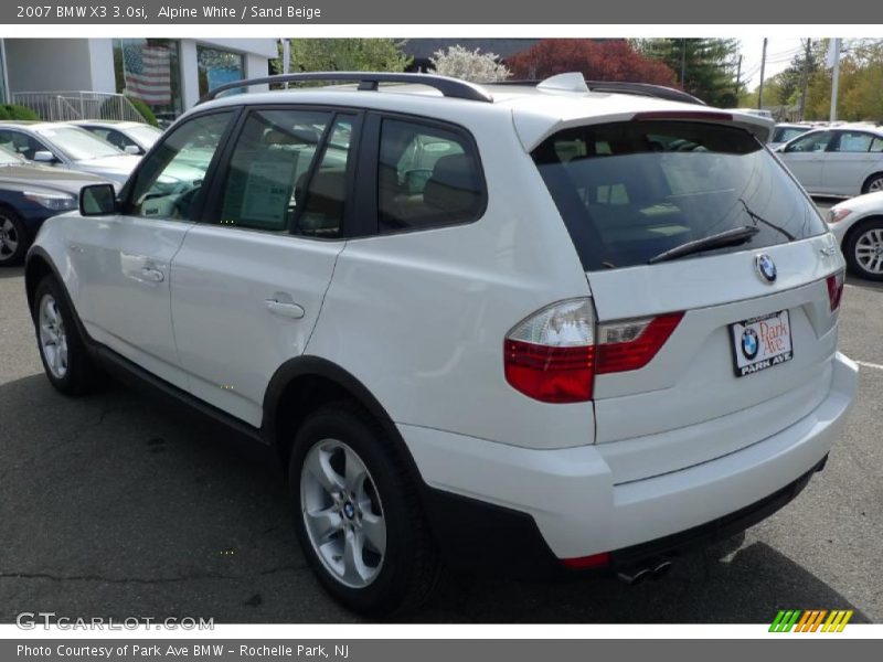Alpine White / Sand Beige 2007 BMW X3 3.0si