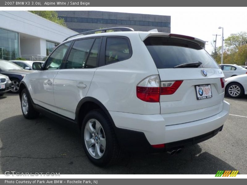 Alpine White / Sand Beige 2007 BMW X3 3.0si