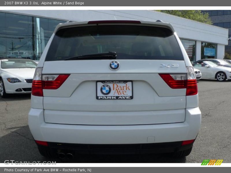 Alpine White / Sand Beige 2007 BMW X3 3.0si