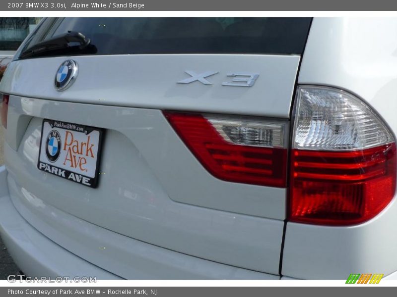 Alpine White / Sand Beige 2007 BMW X3 3.0si