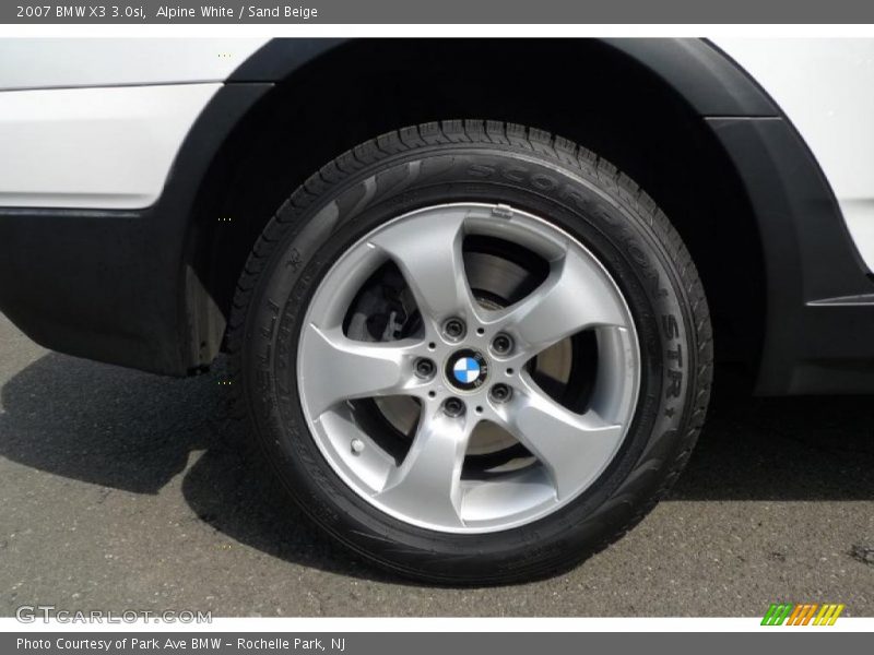 Alpine White / Sand Beige 2007 BMW X3 3.0si