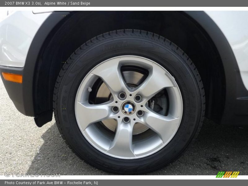 Alpine White / Sand Beige 2007 BMW X3 3.0si