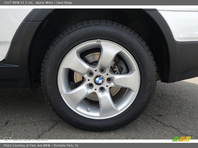 Alpine White / Sand Beige 2007 BMW X3 3.0si
