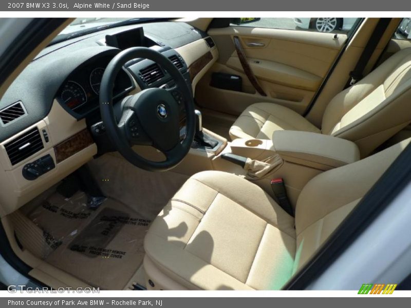 Alpine White / Sand Beige 2007 BMW X3 3.0si
