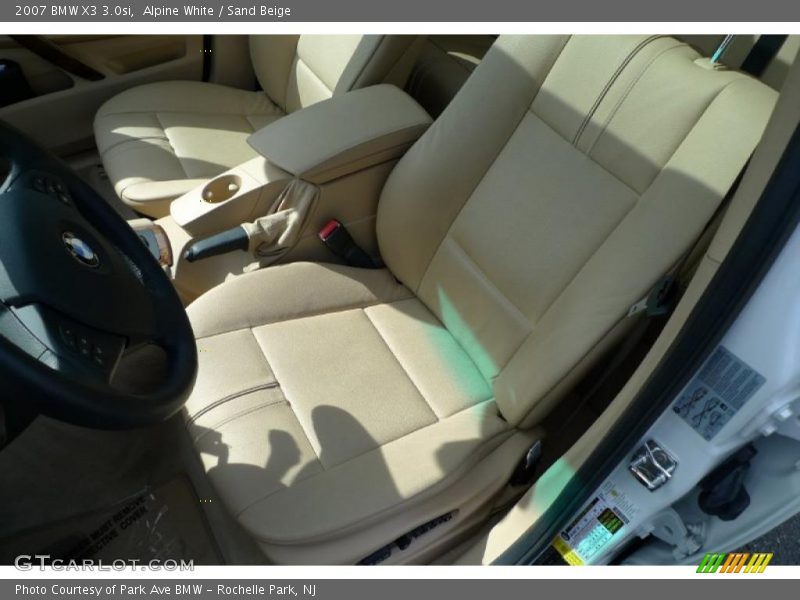 Alpine White / Sand Beige 2007 BMW X3 3.0si
