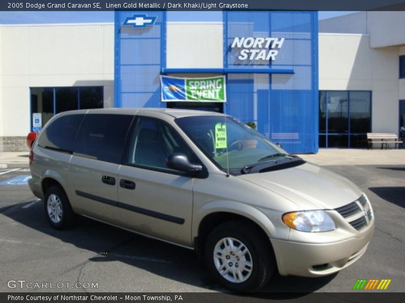 Linen Gold Metallic / Dark Khaki/Light Graystone 2005 Dodge Grand Caravan SE