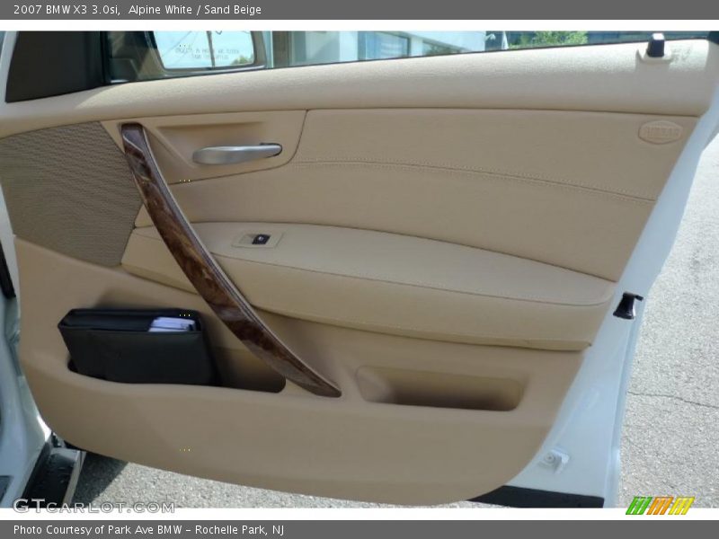 Alpine White / Sand Beige 2007 BMW X3 3.0si
