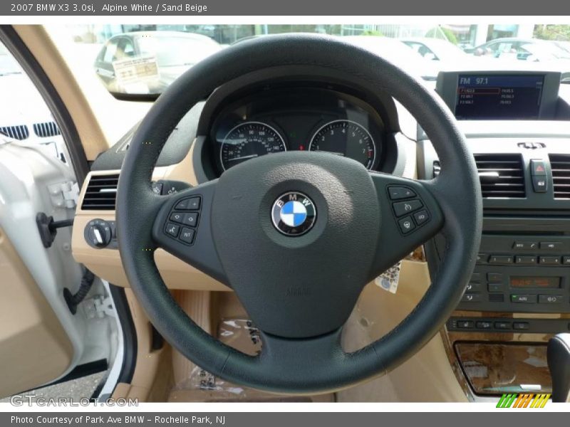 Alpine White / Sand Beige 2007 BMW X3 3.0si