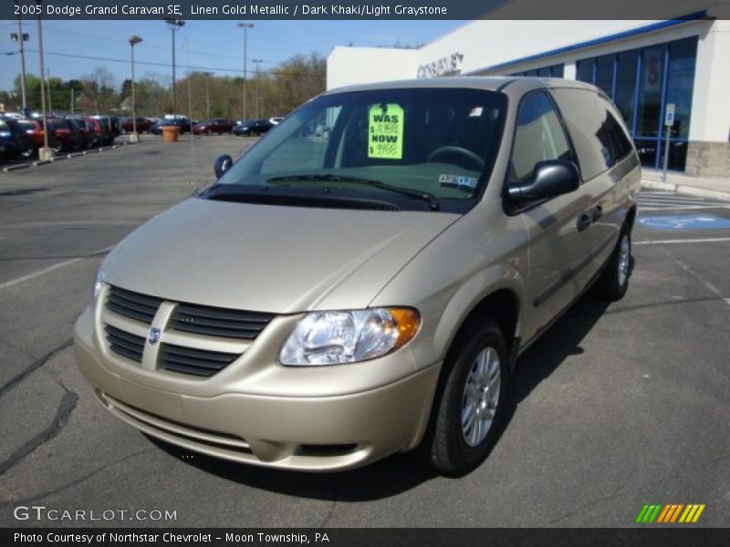 Linen Gold Metallic / Dark Khaki/Light Graystone 2005 Dodge Grand Caravan SE