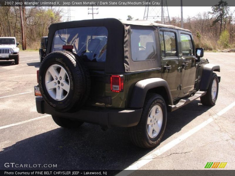 Jeep Green Metallic / Dark Slate Gray/Medium Slate Gray 2007 Jeep Wrangler Unlimited X