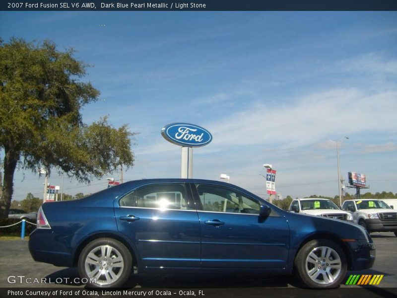 Dark Blue Pearl Metallic / Light Stone 2007 Ford Fusion SEL V6 AWD