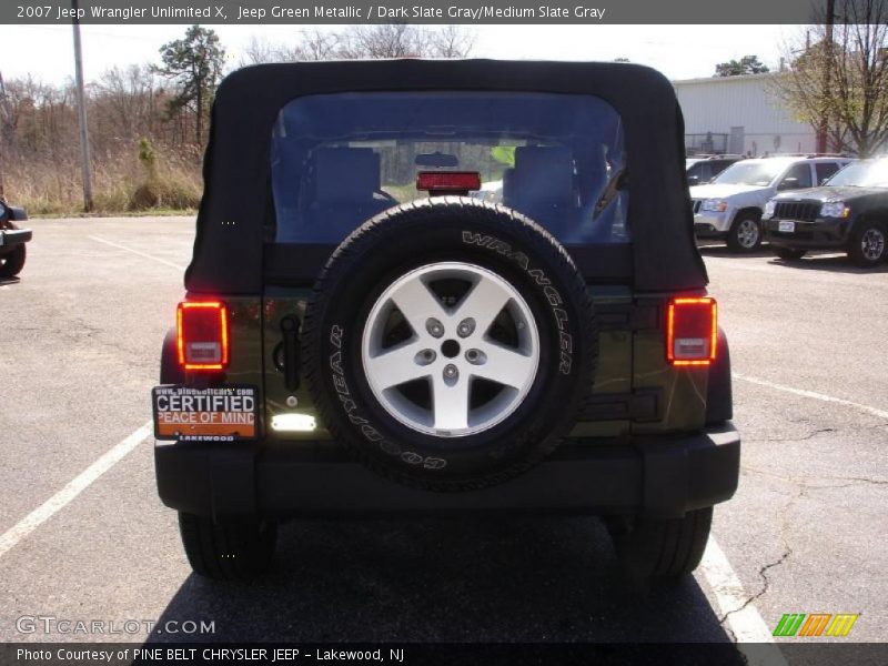Jeep Green Metallic / Dark Slate Gray/Medium Slate Gray 2007 Jeep Wrangler Unlimited X