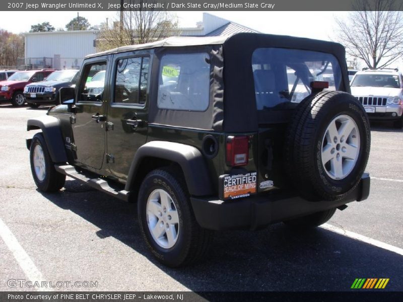 Jeep Green Metallic / Dark Slate Gray/Medium Slate Gray 2007 Jeep Wrangler Unlimited X