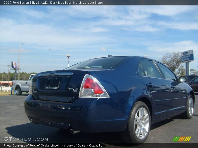 Dark Blue Pearl Metallic / Light Stone 2007 Ford Fusion SEL V6 AWD