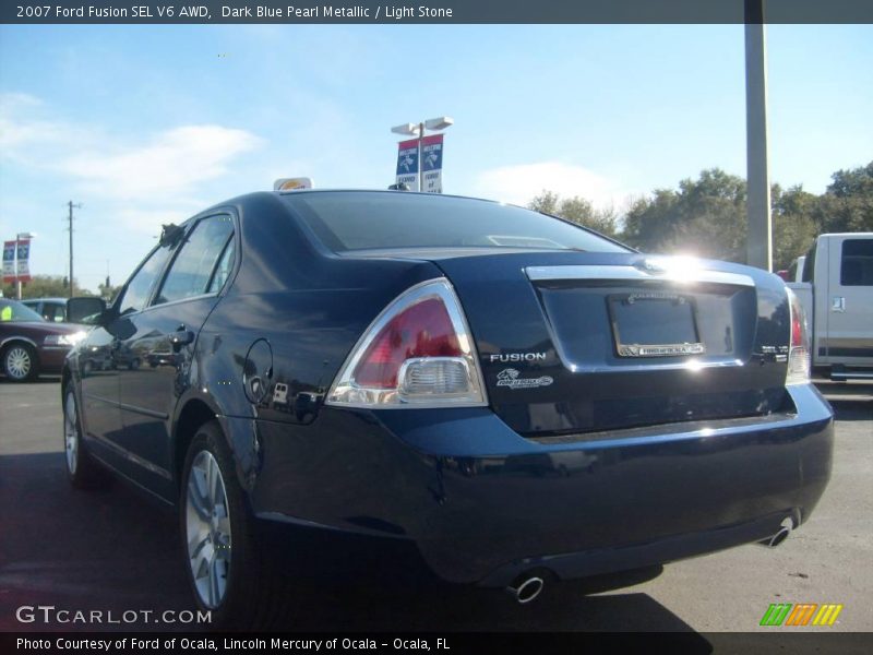 Dark Blue Pearl Metallic / Light Stone 2007 Ford Fusion SEL V6 AWD