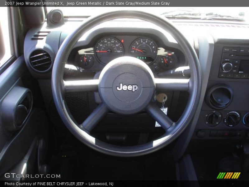Jeep Green Metallic / Dark Slate Gray/Medium Slate Gray 2007 Jeep Wrangler Unlimited X