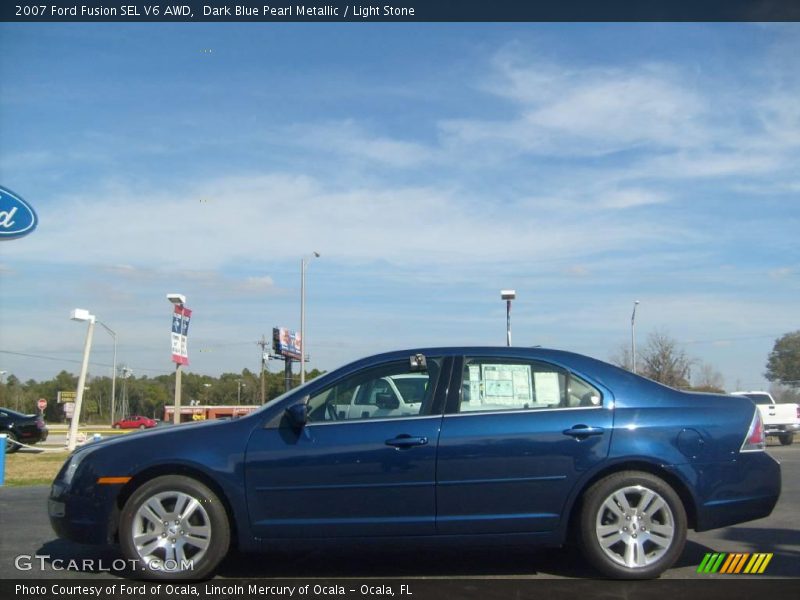 Dark Blue Pearl Metallic / Light Stone 2007 Ford Fusion SEL V6 AWD
