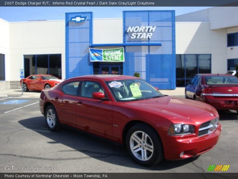 Inferno Red Crystal Pearl / Dark Slate Gray/Light Graystone 2007 Dodge Charger R/T