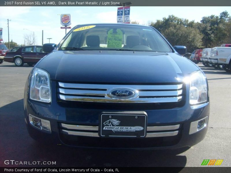 Dark Blue Pearl Metallic / Light Stone 2007 Ford Fusion SEL V6 AWD
