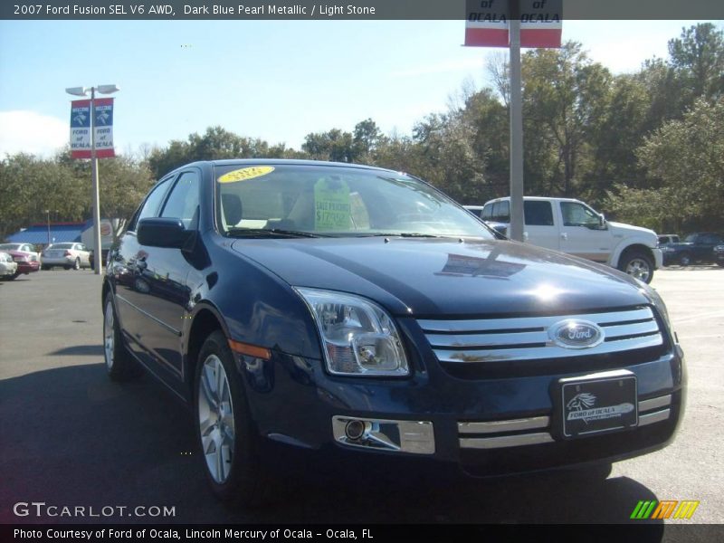 Dark Blue Pearl Metallic / Light Stone 2007 Ford Fusion SEL V6 AWD