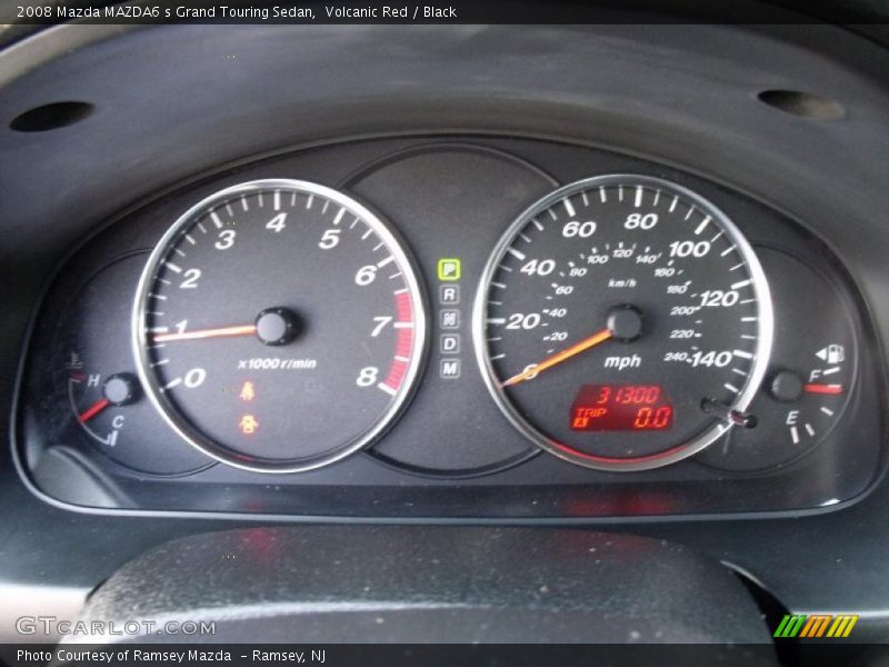 Volcanic Red / Black 2008 Mazda MAZDA6 s Grand Touring Sedan