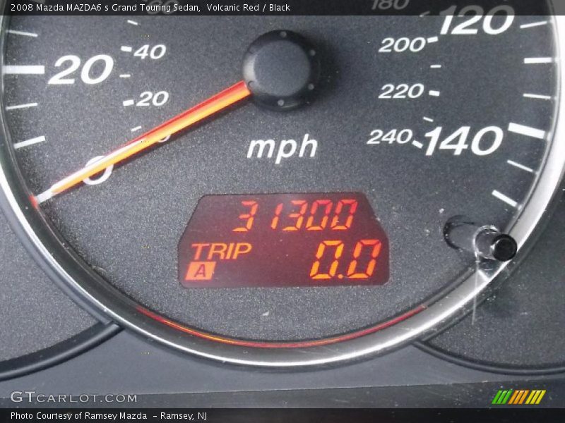 Volcanic Red / Black 2008 Mazda MAZDA6 s Grand Touring Sedan