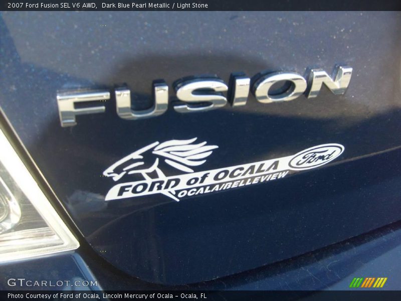Dark Blue Pearl Metallic / Light Stone 2007 Ford Fusion SEL V6 AWD