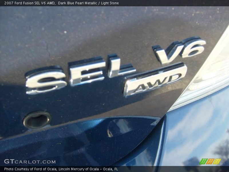 Dark Blue Pearl Metallic / Light Stone 2007 Ford Fusion SEL V6 AWD