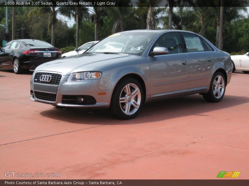 Quartz Grey Metallic / Light Gray 2008 Audi A4 2.0T Sedan