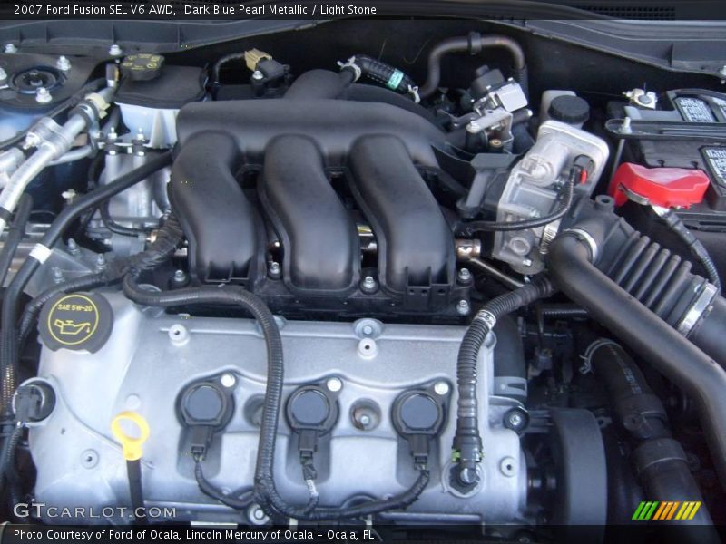 Dark Blue Pearl Metallic / Light Stone 2007 Ford Fusion SEL V6 AWD