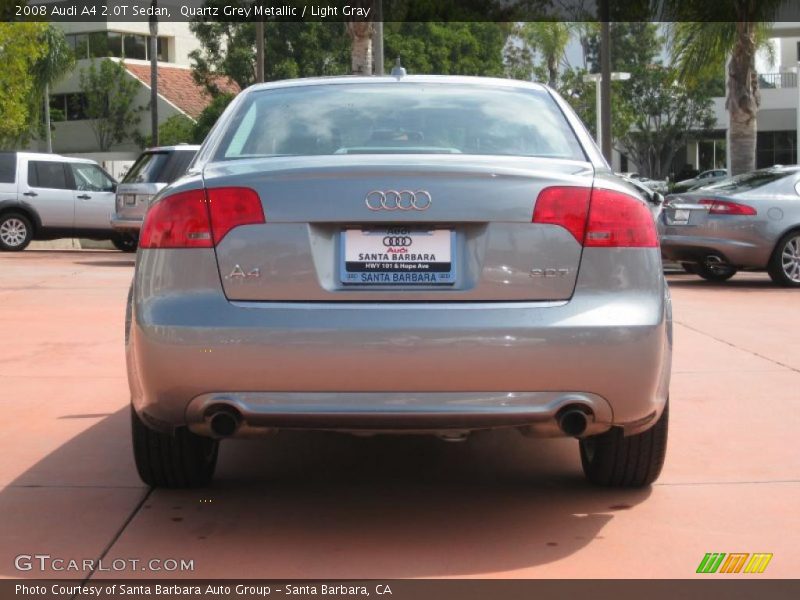 Quartz Grey Metallic / Light Gray 2008 Audi A4 2.0T Sedan