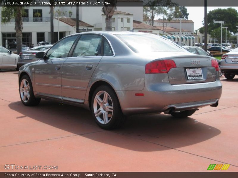 Quartz Grey Metallic / Light Gray 2008 Audi A4 2.0T Sedan