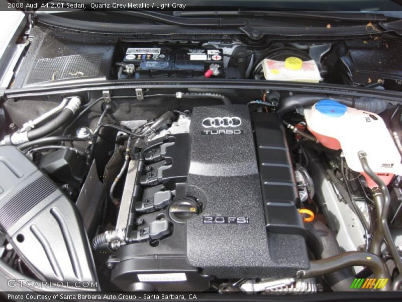 Quartz Grey Metallic / Light Gray 2008 Audi A4 2.0T Sedan