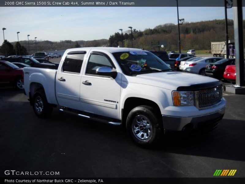 Summit White / Dark Titanium 2008 GMC Sierra 1500 SL Crew Cab 4x4