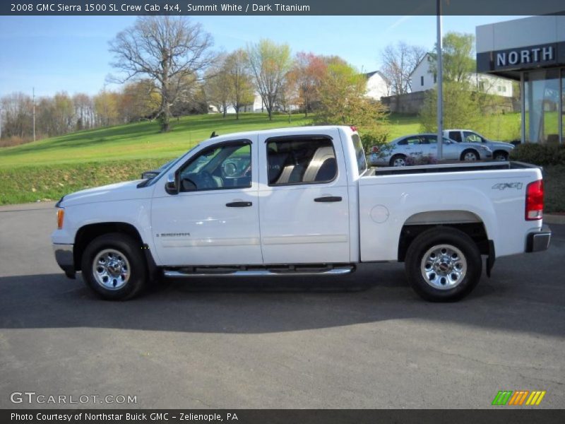 Summit White / Dark Titanium 2008 GMC Sierra 1500 SL Crew Cab 4x4