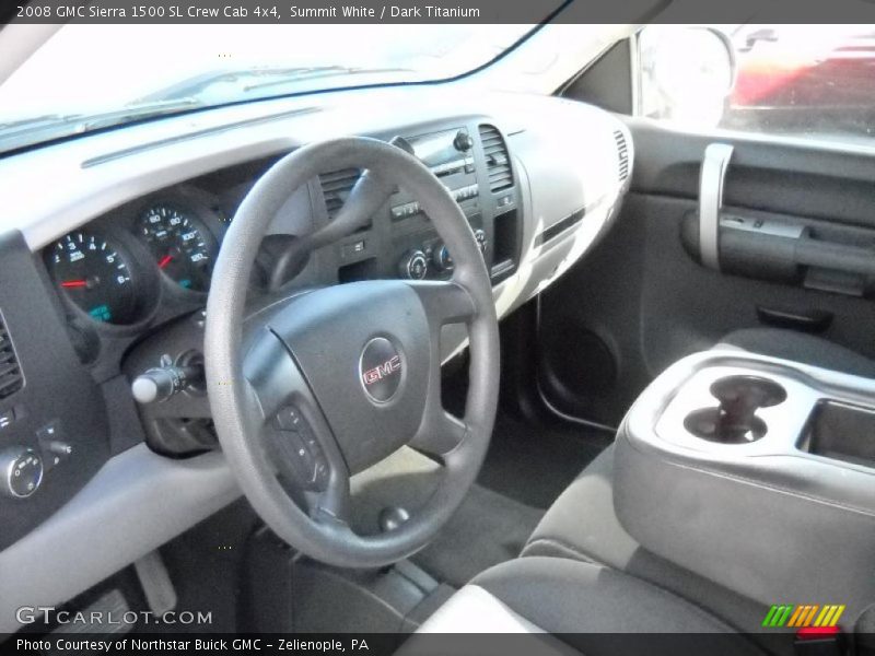 Summit White / Dark Titanium 2008 GMC Sierra 1500 SL Crew Cab 4x4