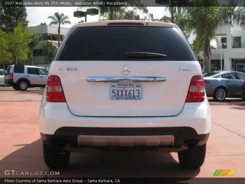 Alabaster White / Macadamia 2007 Mercedes-Benz ML 350 4Matic