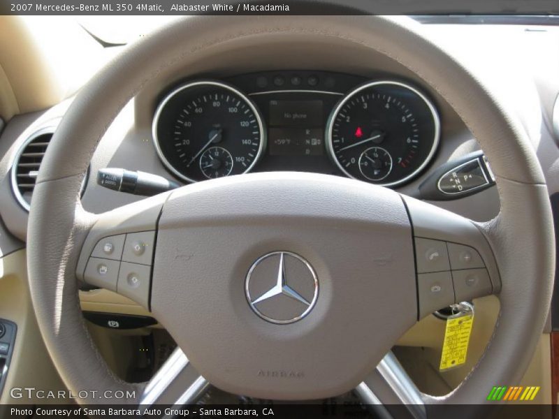 Alabaster White / Macadamia 2007 Mercedes-Benz ML 350 4Matic