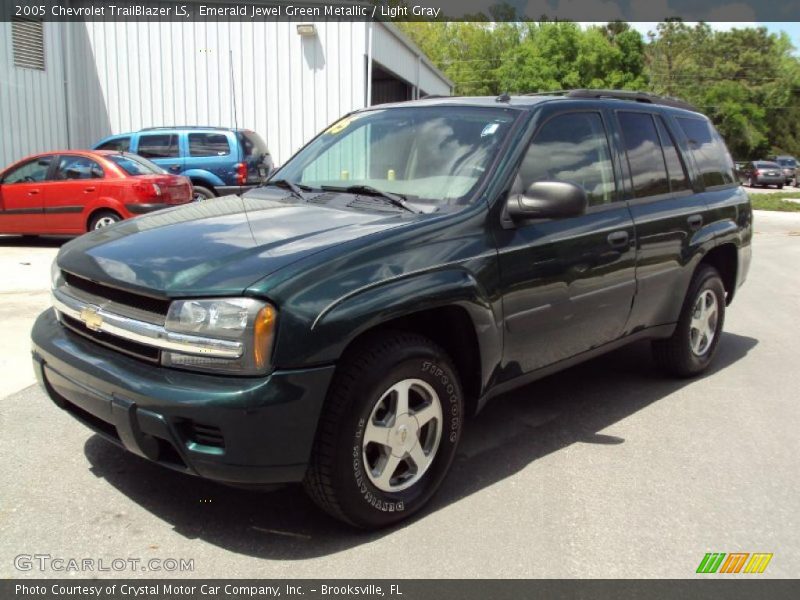 Emerald Jewel Green Metallic / Light Gray 2005 Chevrolet TrailBlazer LS