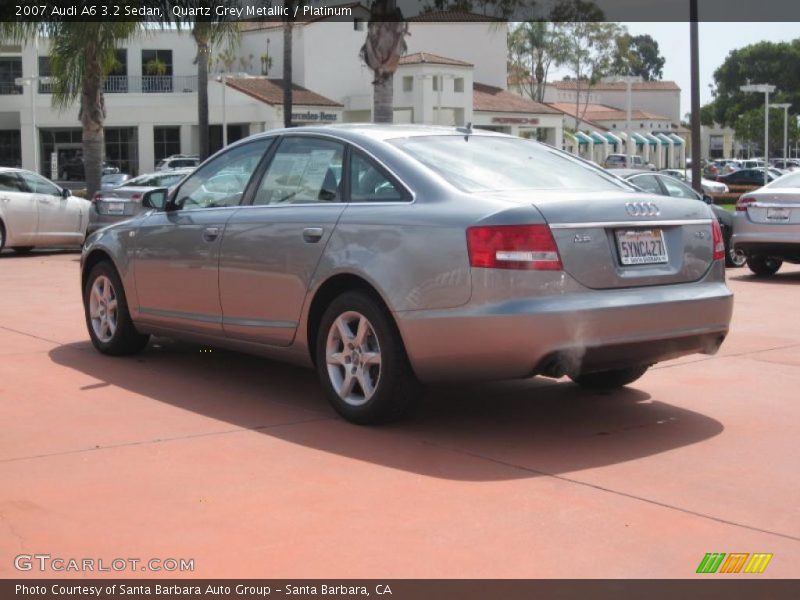 Quartz Grey Metallic / Platinum 2007 Audi A6 3.2 Sedan
