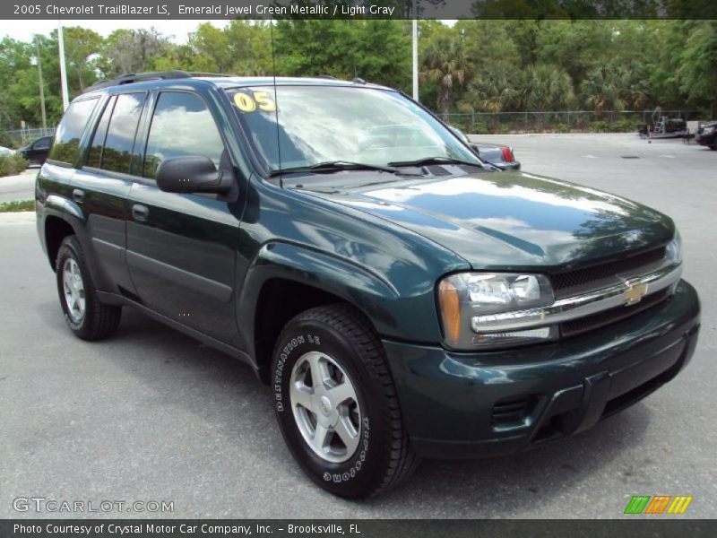 Emerald Jewel Green Metallic / Light Gray 2005 Chevrolet TrailBlazer LS