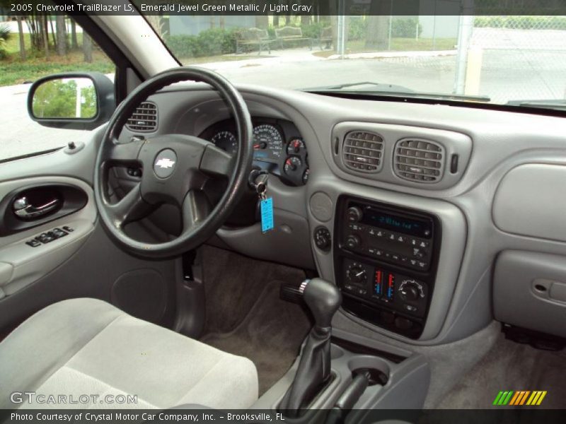 Emerald Jewel Green Metallic / Light Gray 2005 Chevrolet TrailBlazer LS