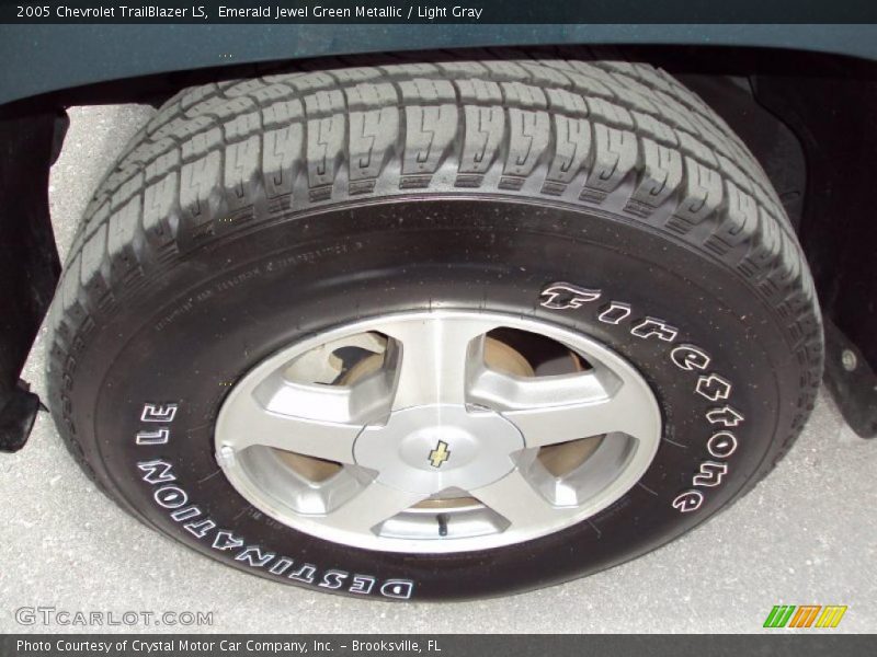 Emerald Jewel Green Metallic / Light Gray 2005 Chevrolet TrailBlazer LS