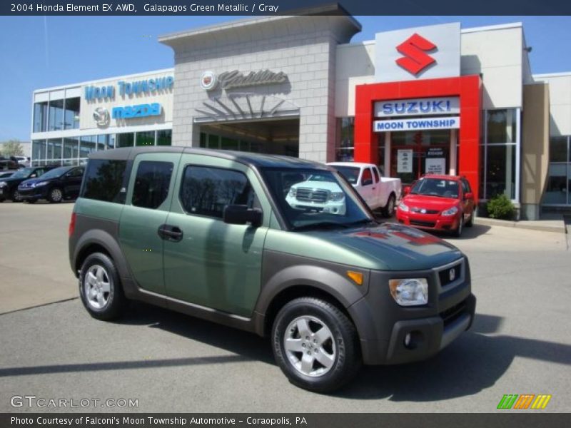 Galapagos Green Metallic / Gray 2004 Honda Element EX AWD