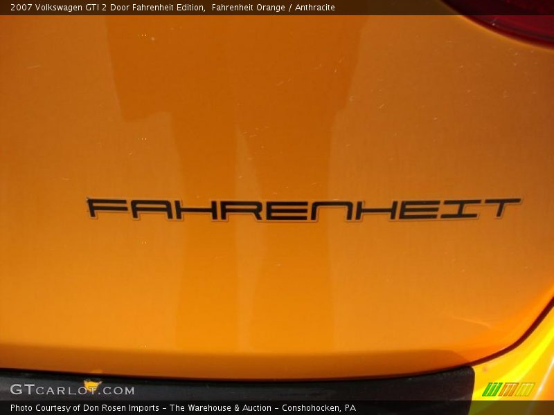 Fahrenheit Orange / Anthracite 2007 Volkswagen GTI 2 Door Fahrenheit Edition