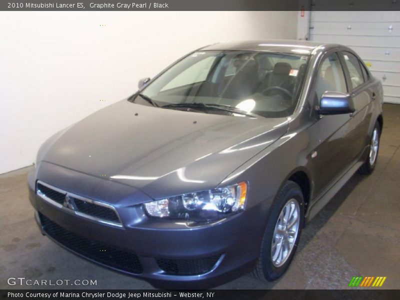 Graphite Gray Pearl / Black 2010 Mitsubishi Lancer ES