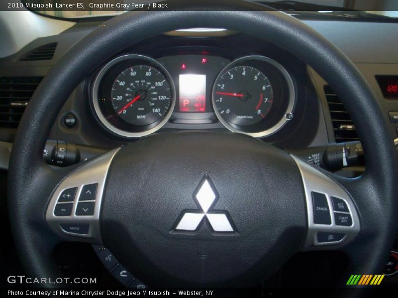 Graphite Gray Pearl / Black 2010 Mitsubishi Lancer ES